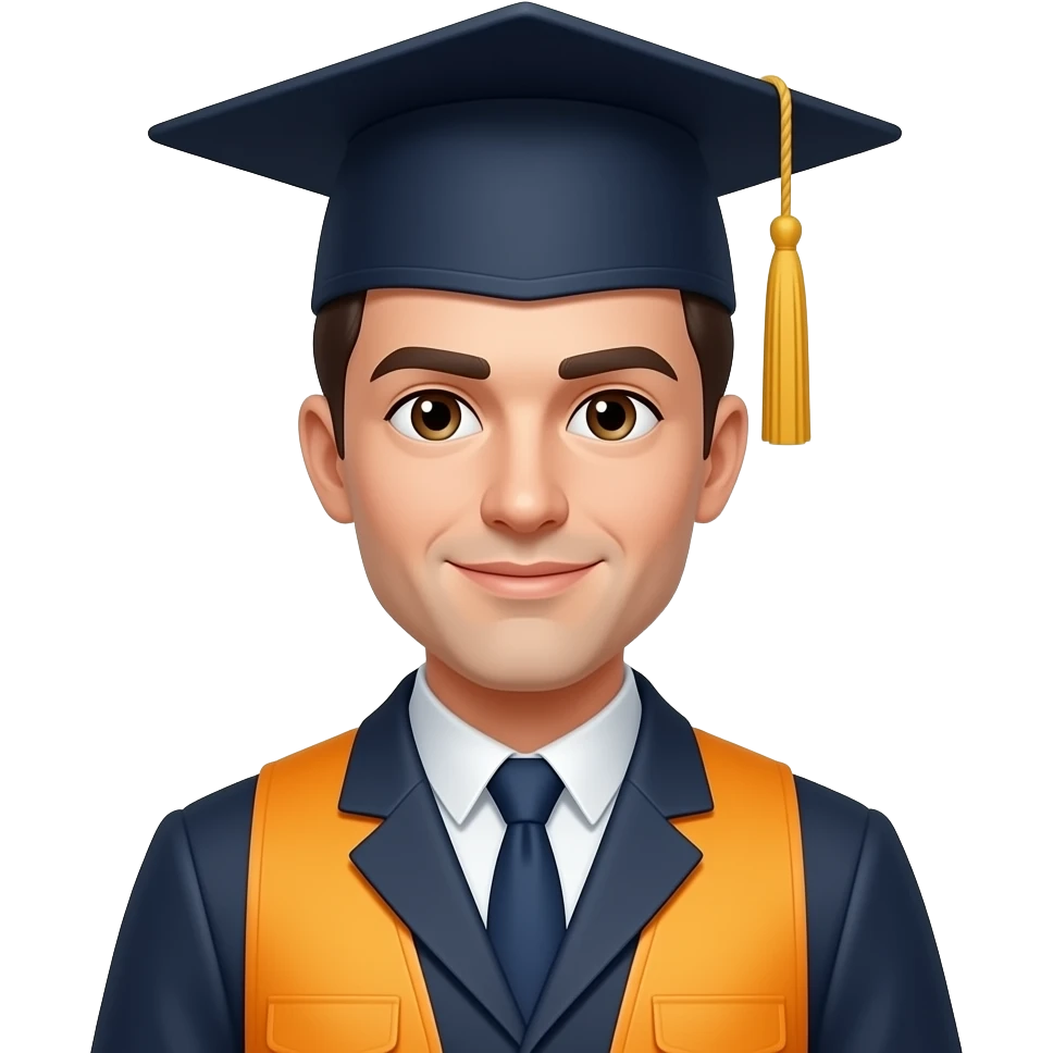 Hombre graduado de ingeniero electricista emoji