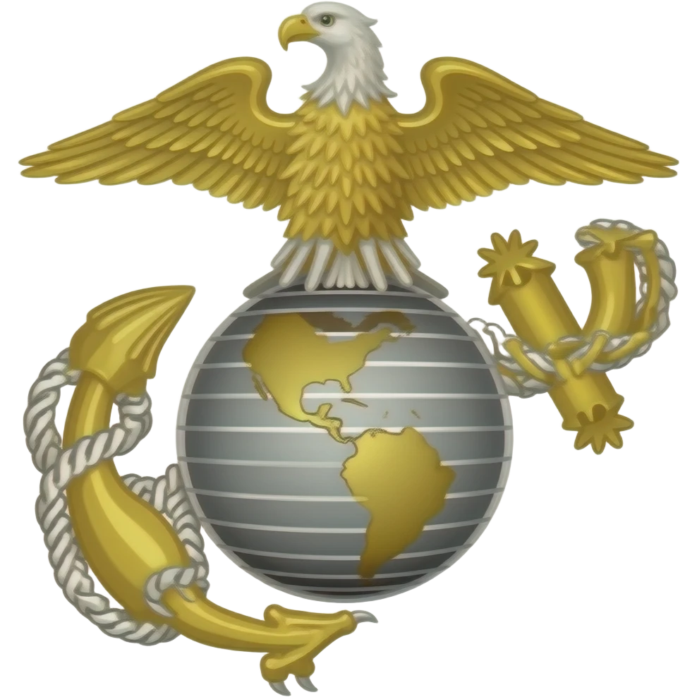 Usmc eagle gold accwnts rustic vintage emoji