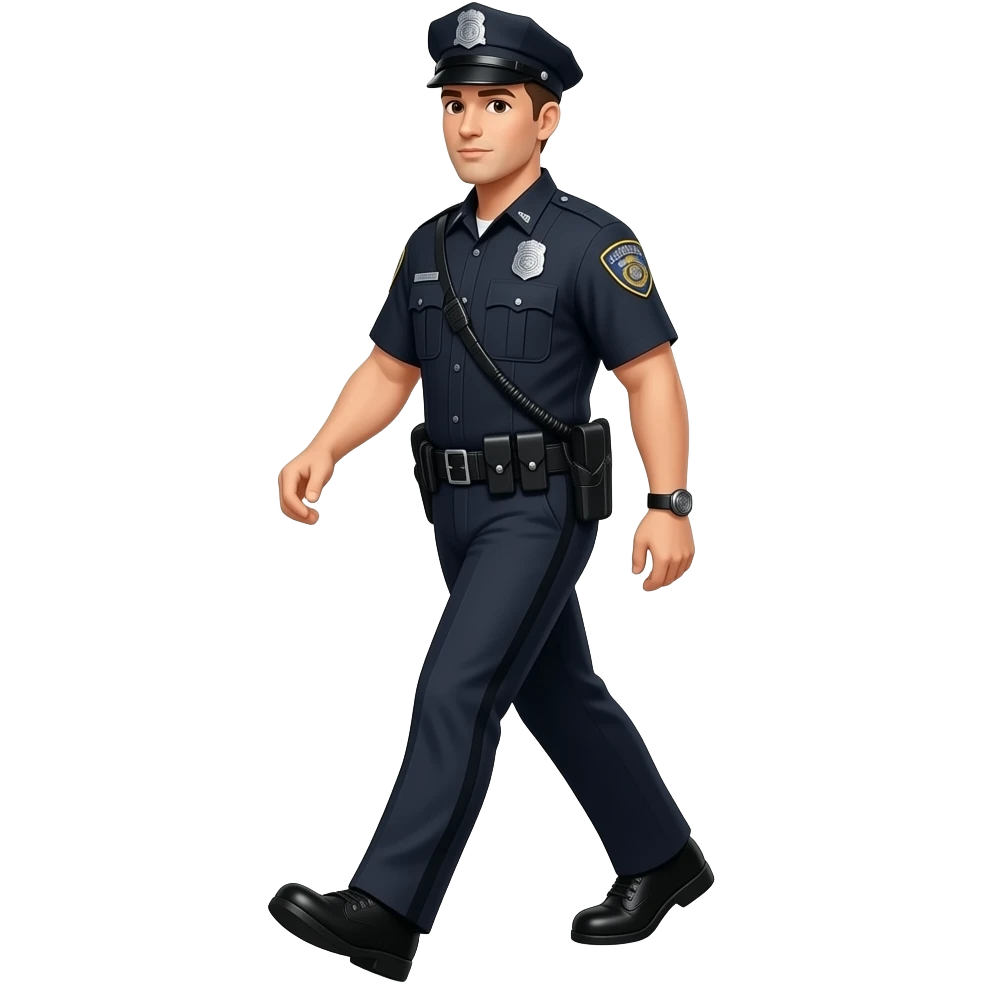 sECUITY WALK the premises (BLACK UNIFOM) emoji