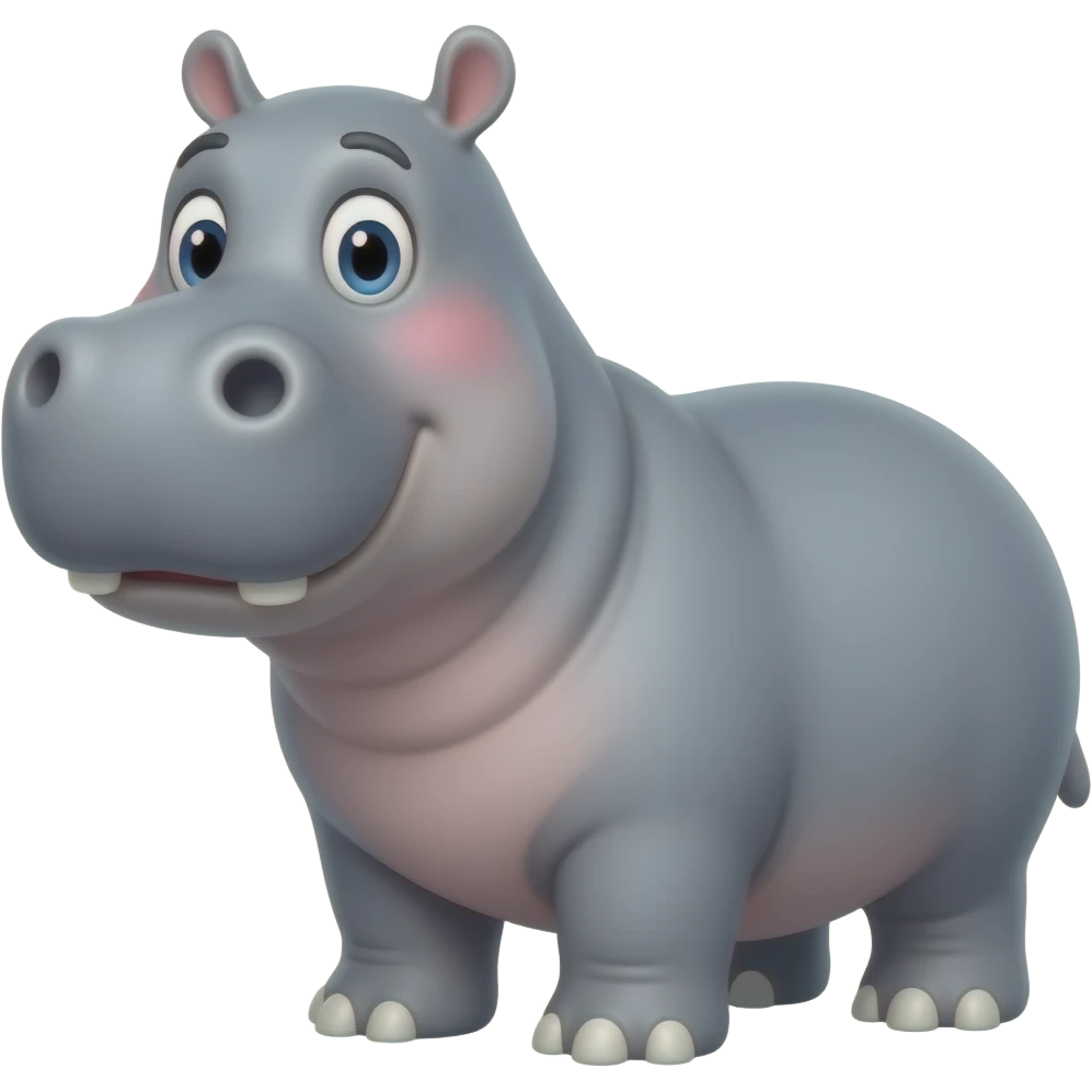 Cartoon hippo emoji