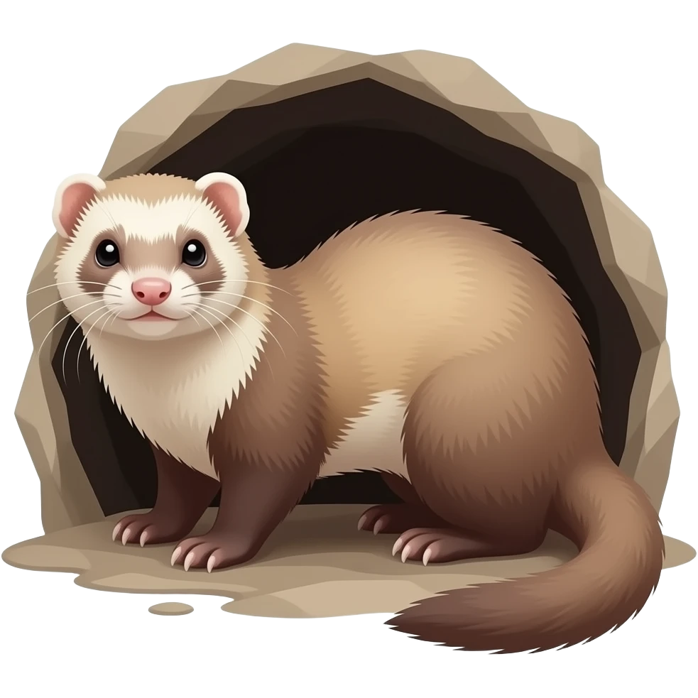 ferret in a hole emoji