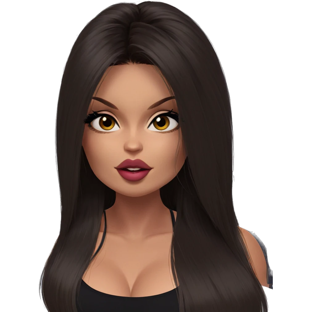 girl with flower and cleavage emoji