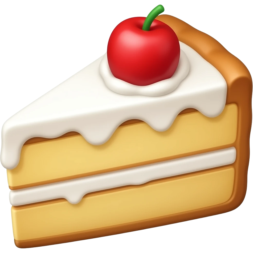 half and quarter of cake emoji