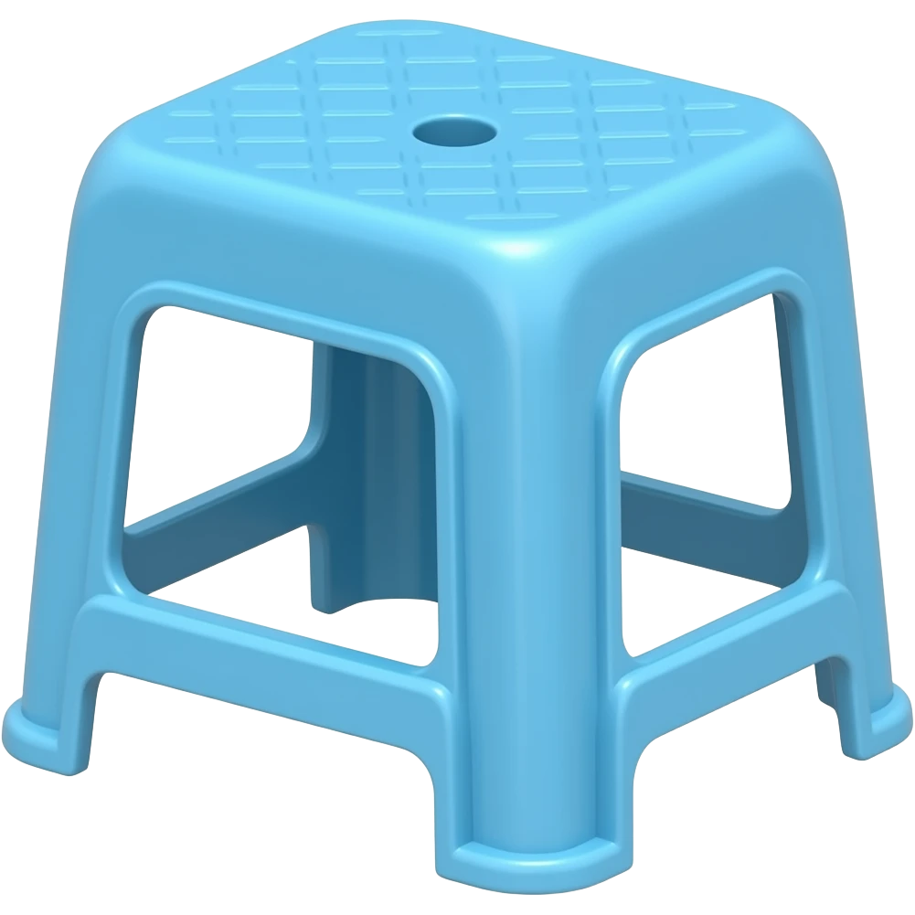 blue stool plastic emoji