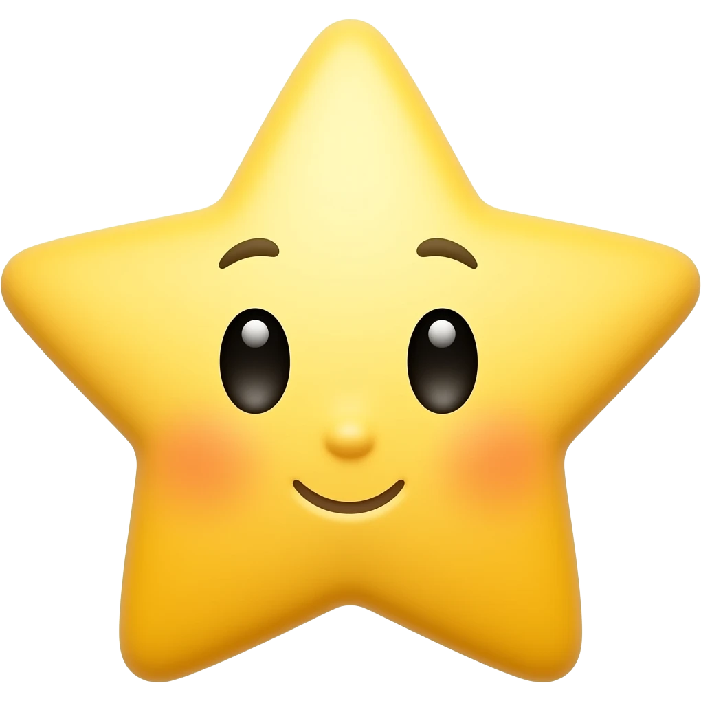 estrella tiernas con carita emoji