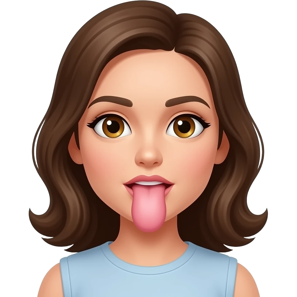 Woman have the penis in mouth emoji