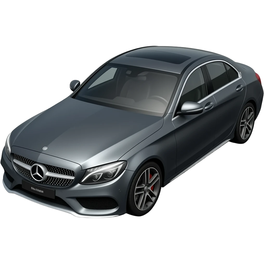 dark Graphite Grey Metallic mercedes c class w205 looking at it from an 30 degree angle emoji