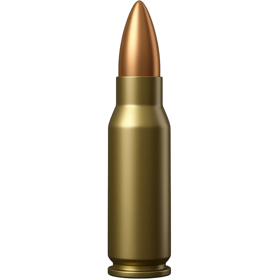 .380 ACP ammo bullet dikey durmalı ve single emoji