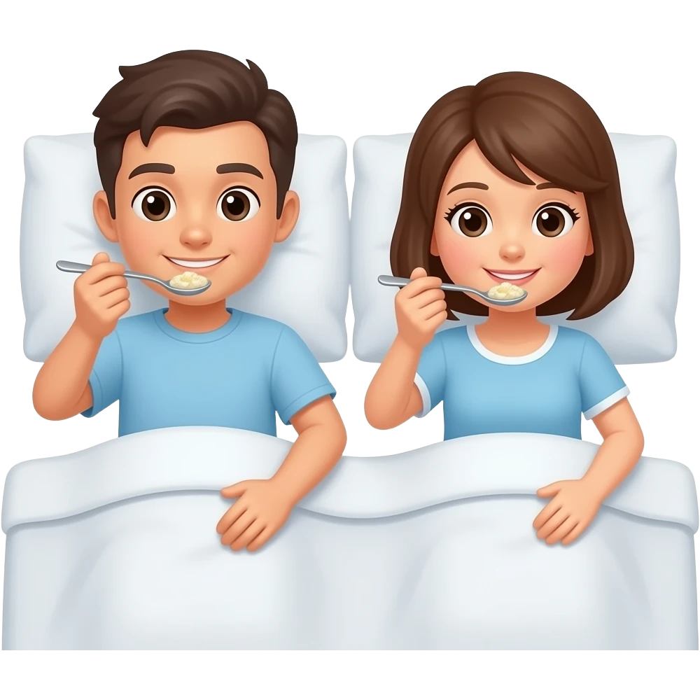 Two people spooning in bed emoji