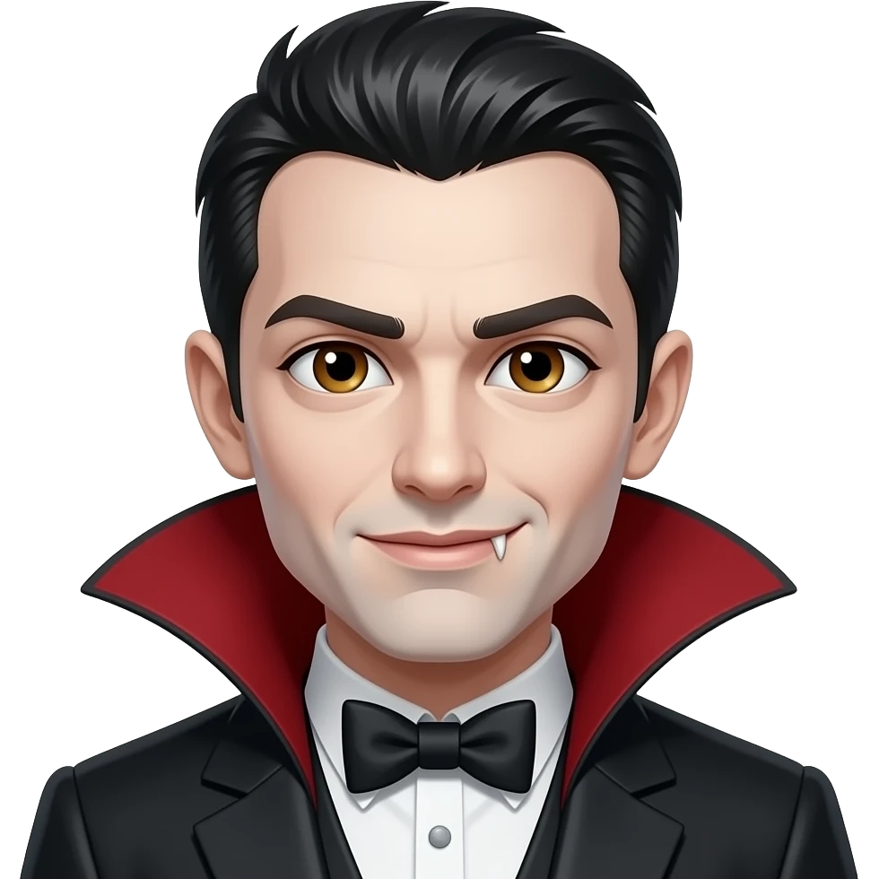 vampire king with little hair emoji