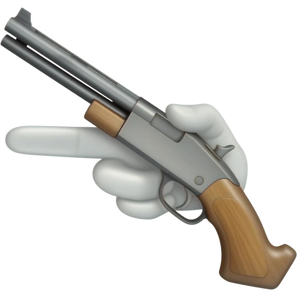 Shotgun straight to the left emoji