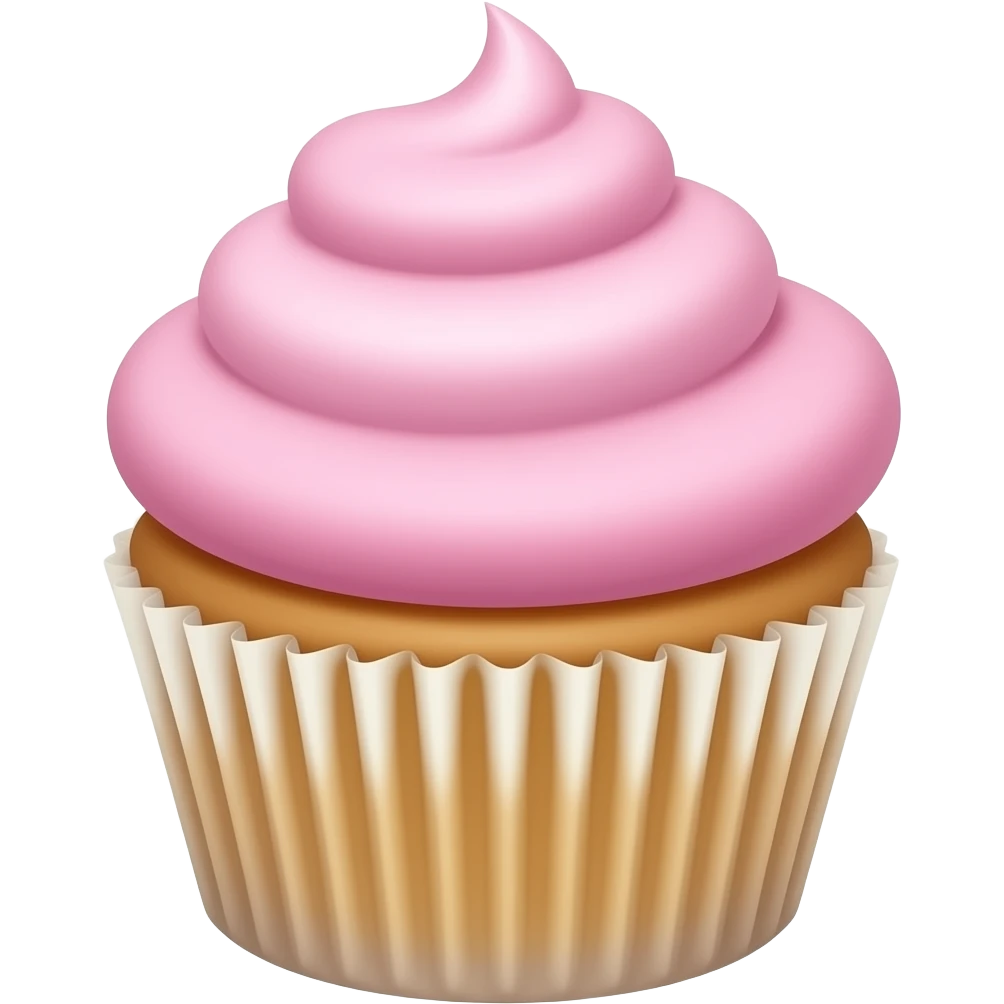 Cupcake with pink icing emoji