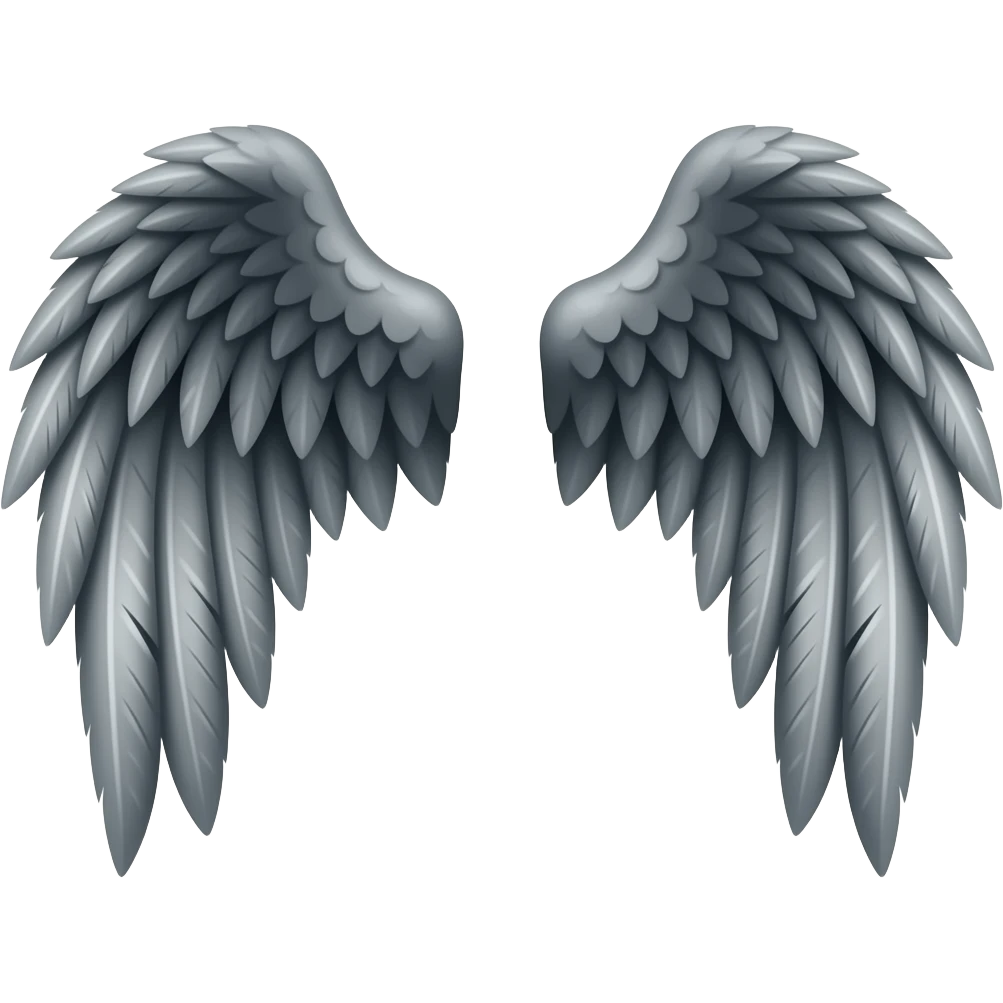 Just the two black wings emoji