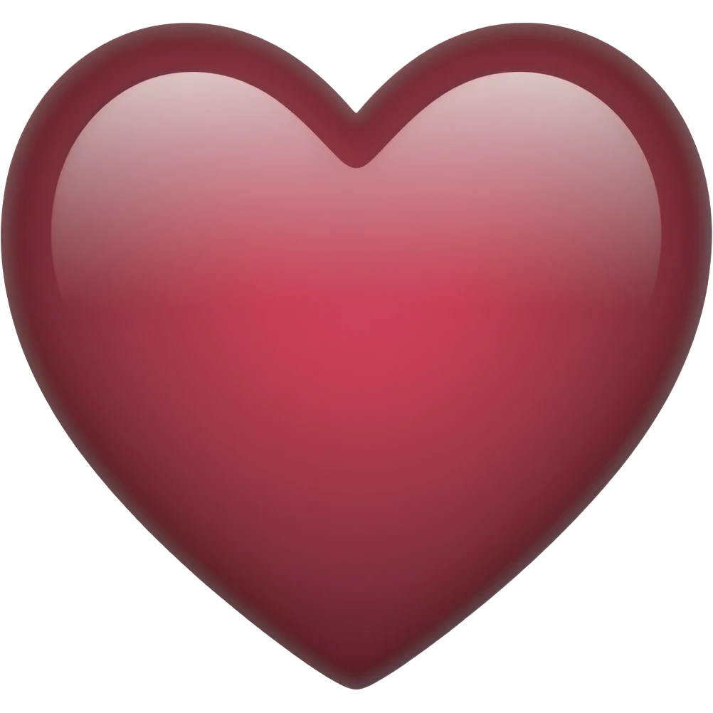Red wine colour heart emoji emoji