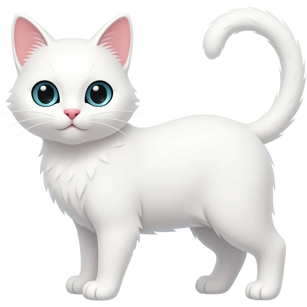 The white cat emoji