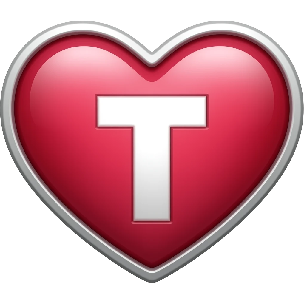 This ♡ with a T inside emoji