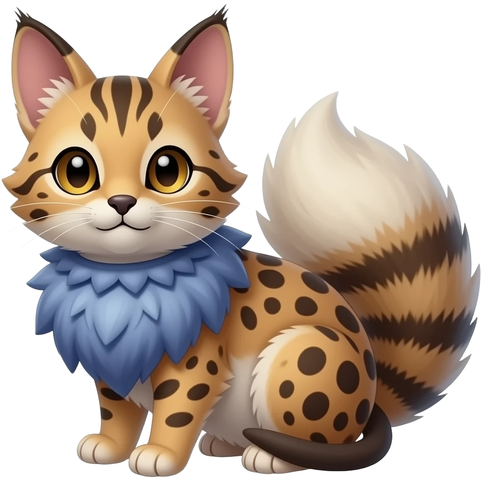 Blueberry-themed puffy fluffy thick bushy brownish soft realistic romantic vintage antique divine beautiful elegant pretty precious cute young youthful Fakémon-Pokémon-feline-Zeraora-Jolteon-serval-caracal-chinchilla-Minccino-Cinccino-Meowstic-rodent-hybrid-creature (full body) emoji