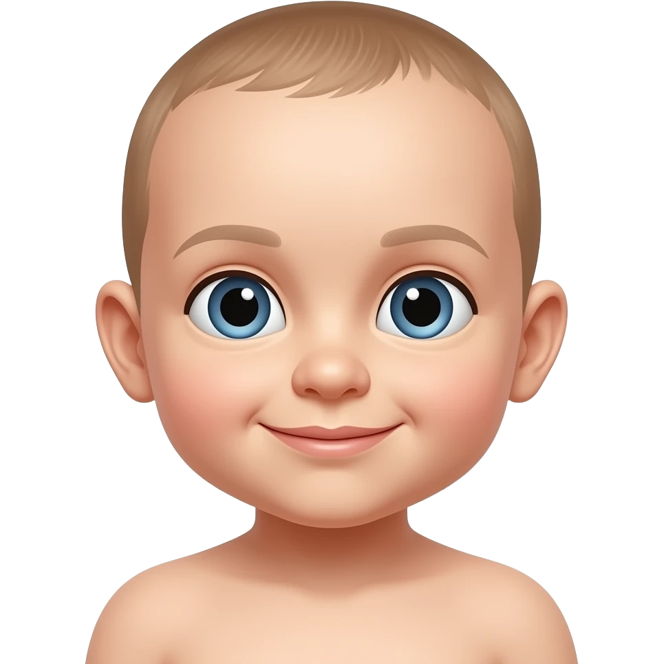 Bald baby emoji
