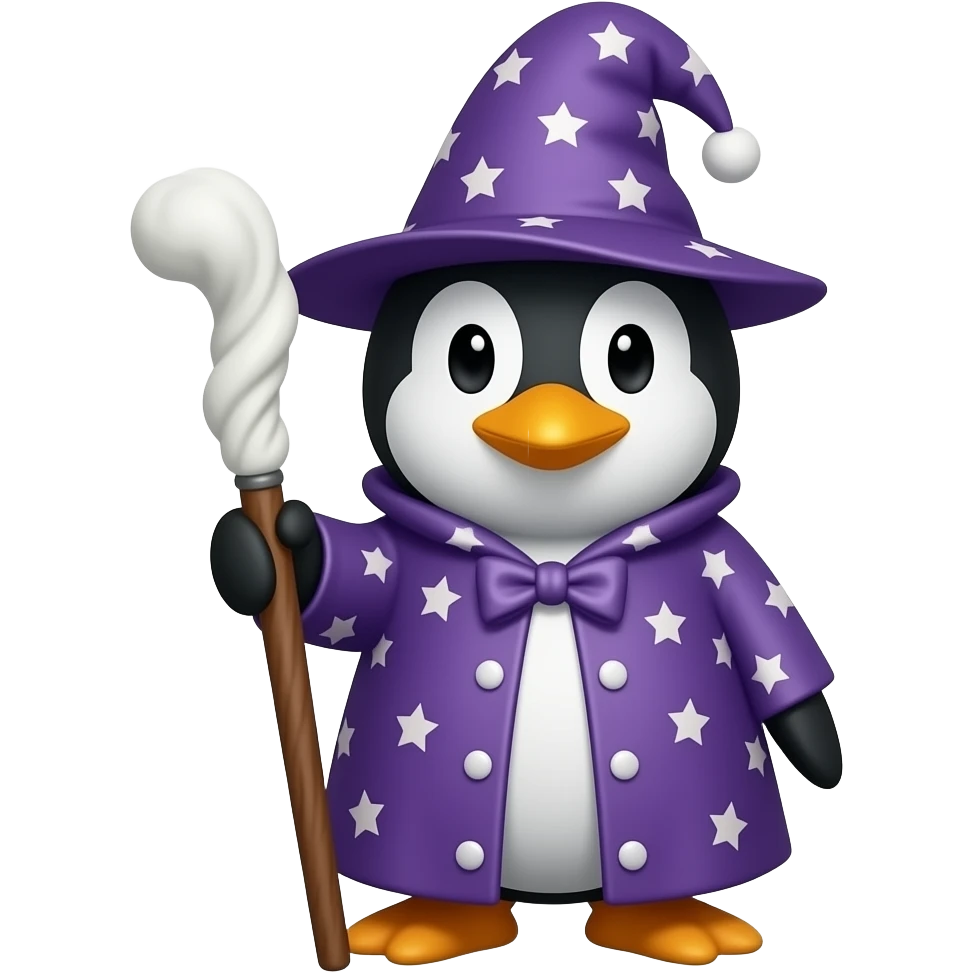 Penguin Wizard emoji