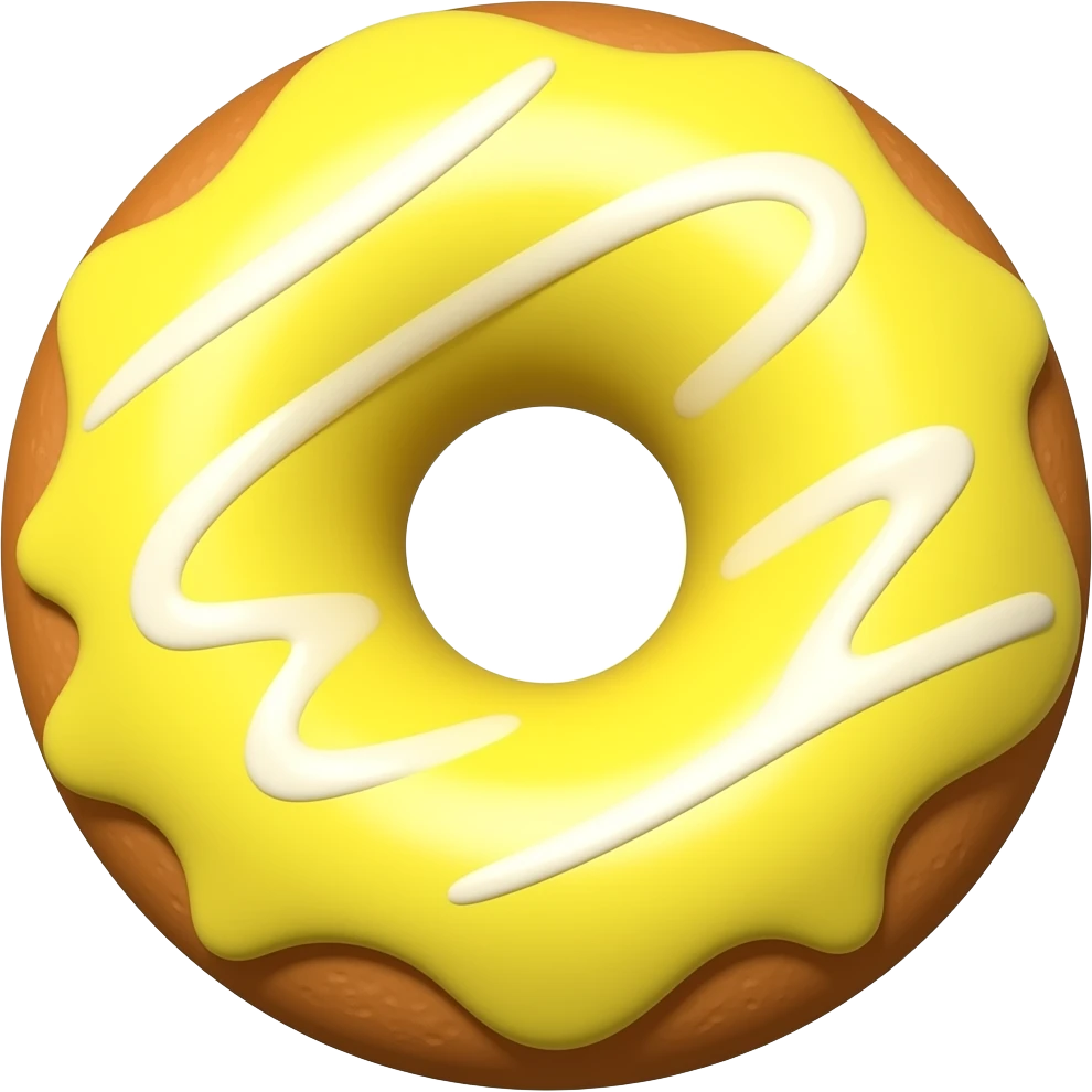 yellow glazed donut emoji