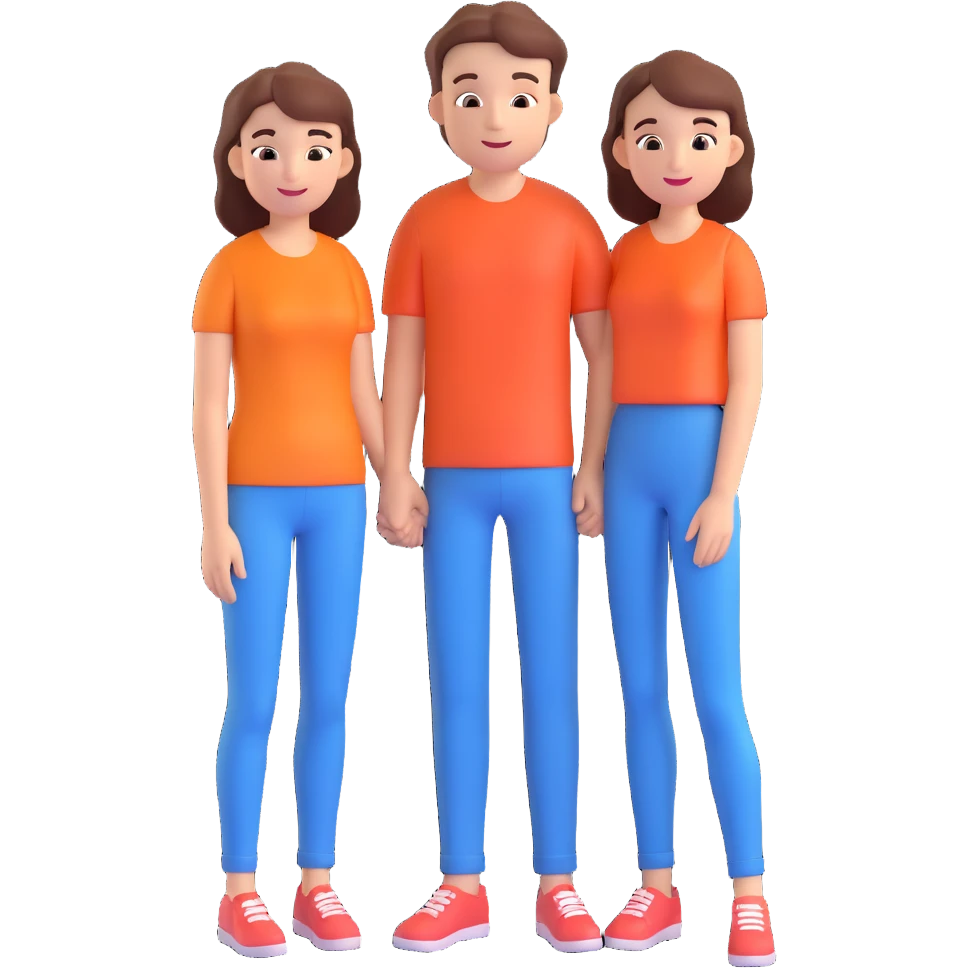 couple posing, close up pose, living room background emoji