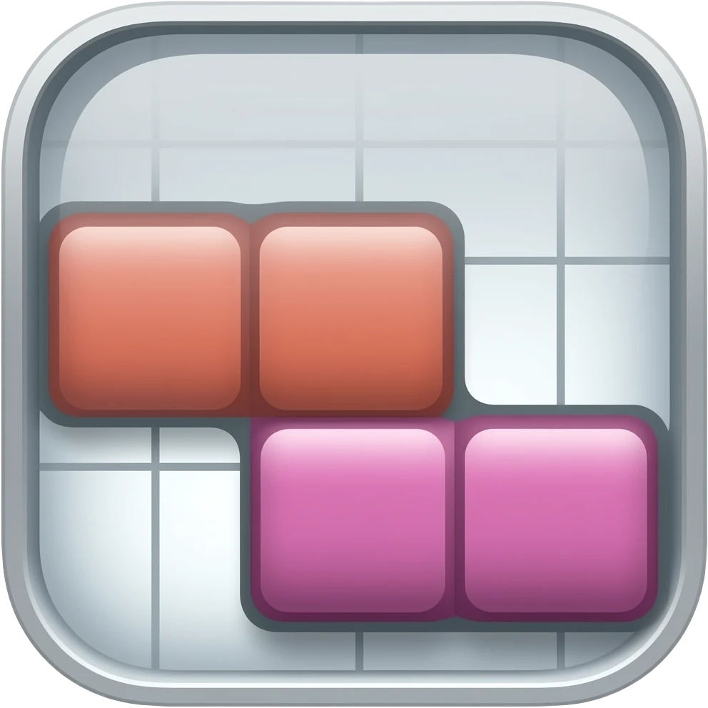 App logo for my game app that is about tetris emoji