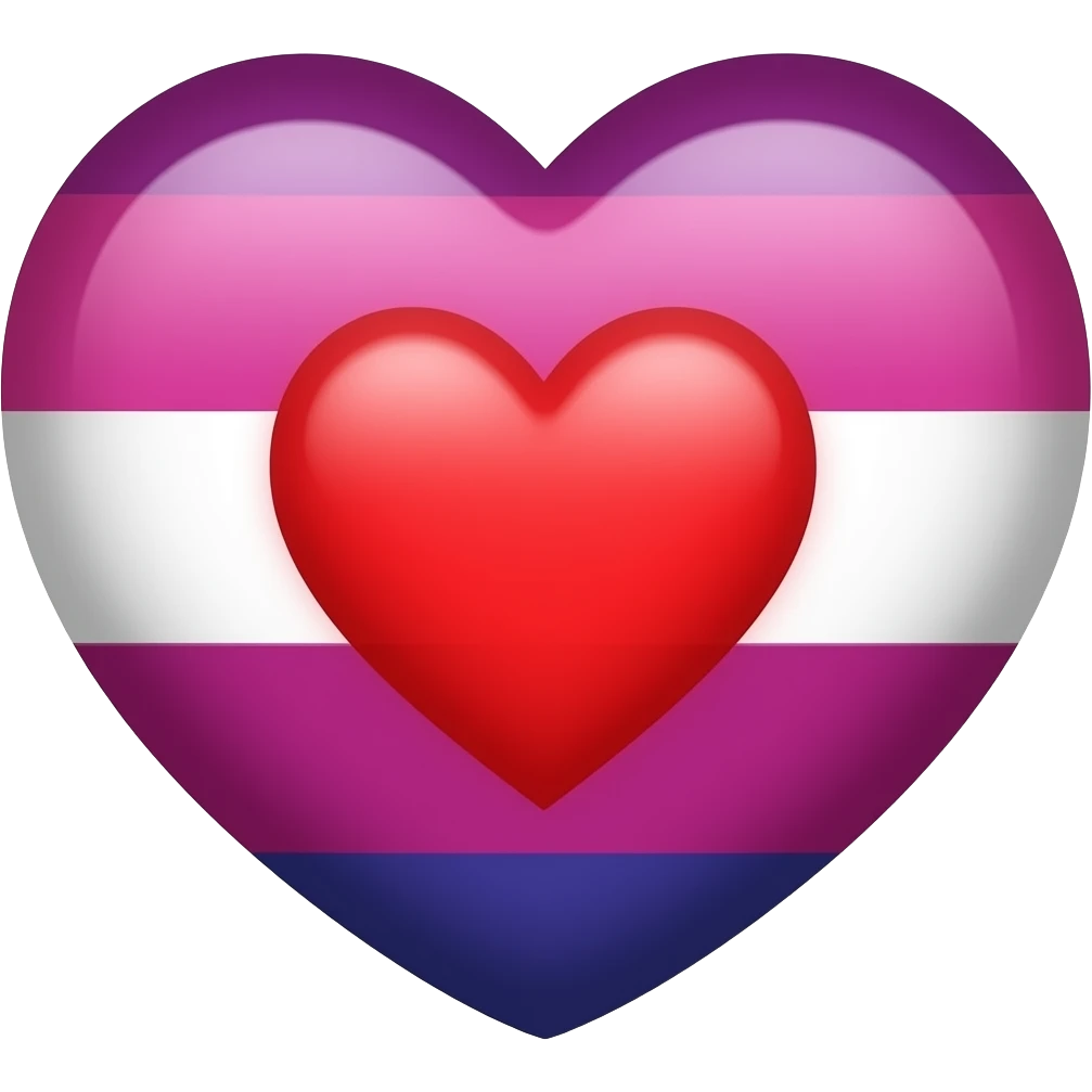 Lesbian flag heart emoji