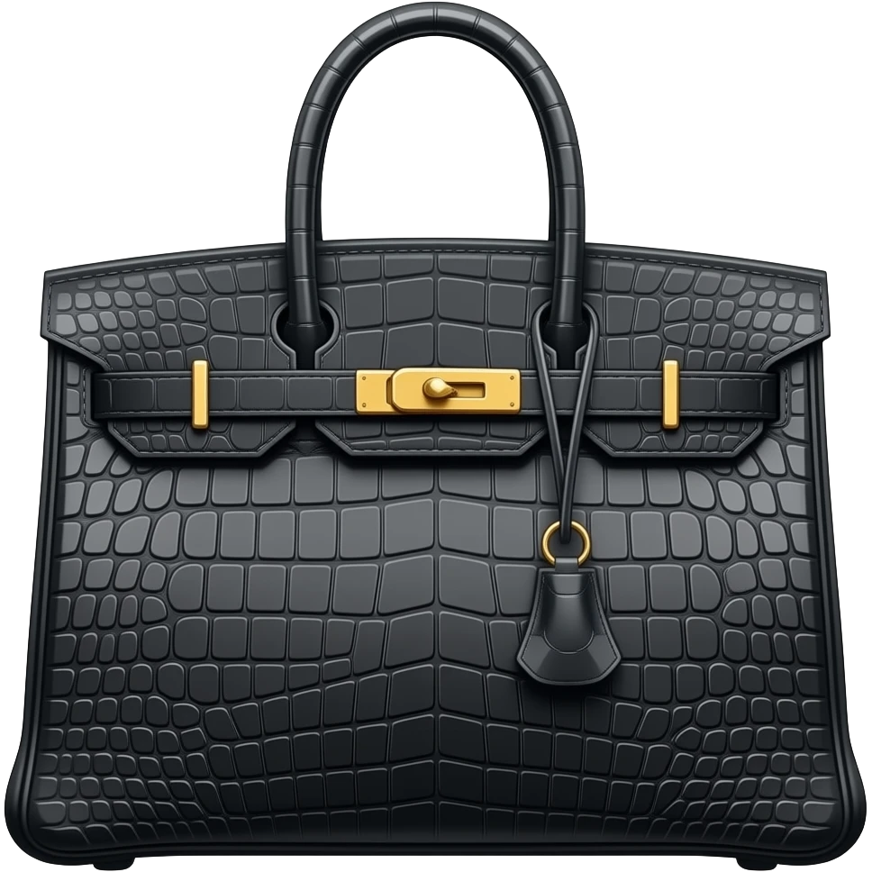 black croc hermes birkin bag gold hardare emoji