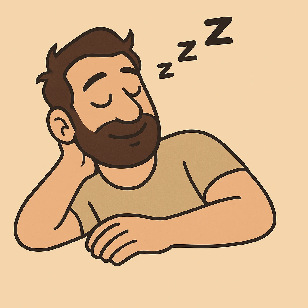 Remove the blanket so only the man is sleeping, keep the same style and pose as in the reference image. emoji