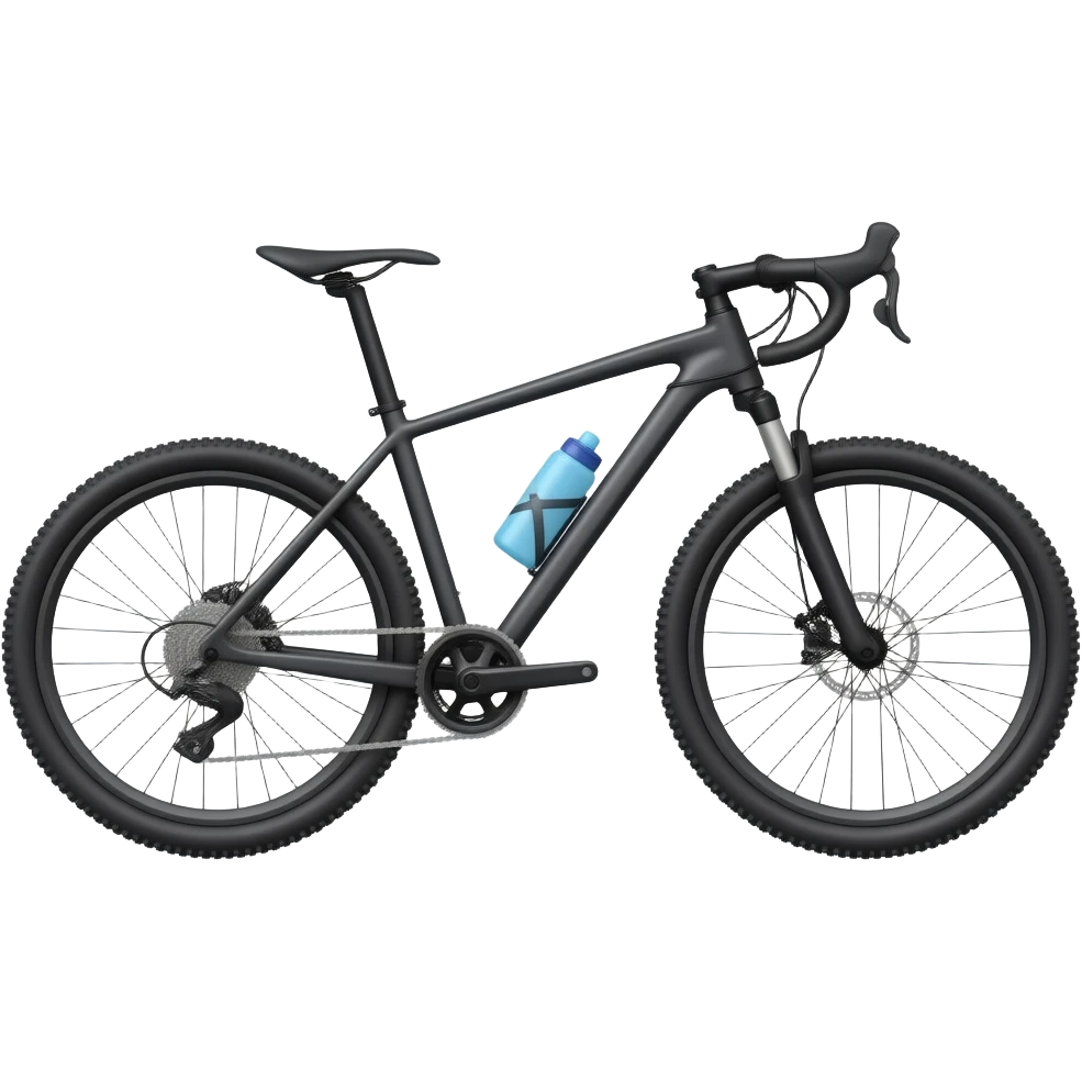 Mountain Bike cartoon black emoji