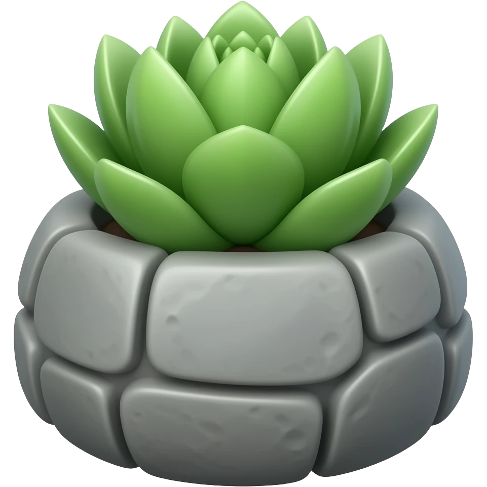rock plant pot emoji