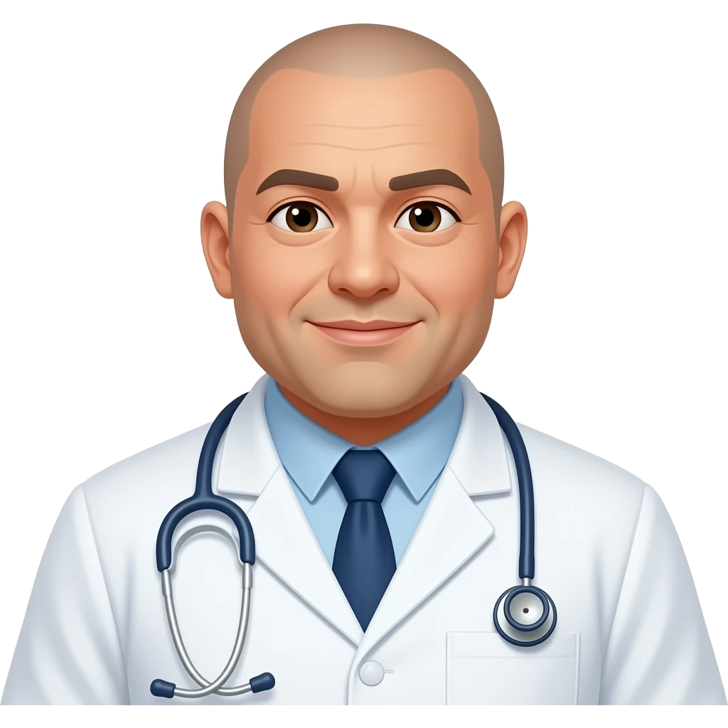 42 Yrs Fatty Doctor no hair in his head emoji