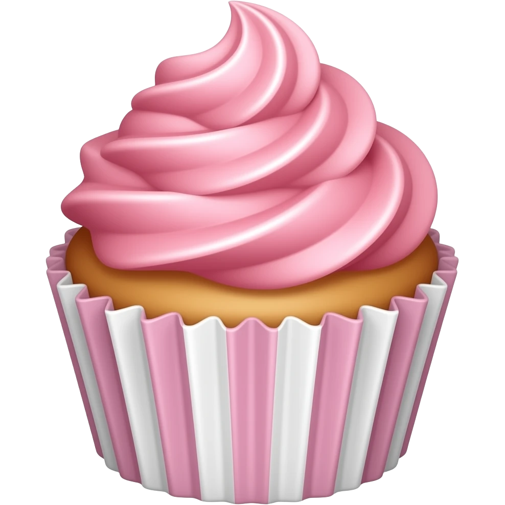 Cupcake with pink icing emoji