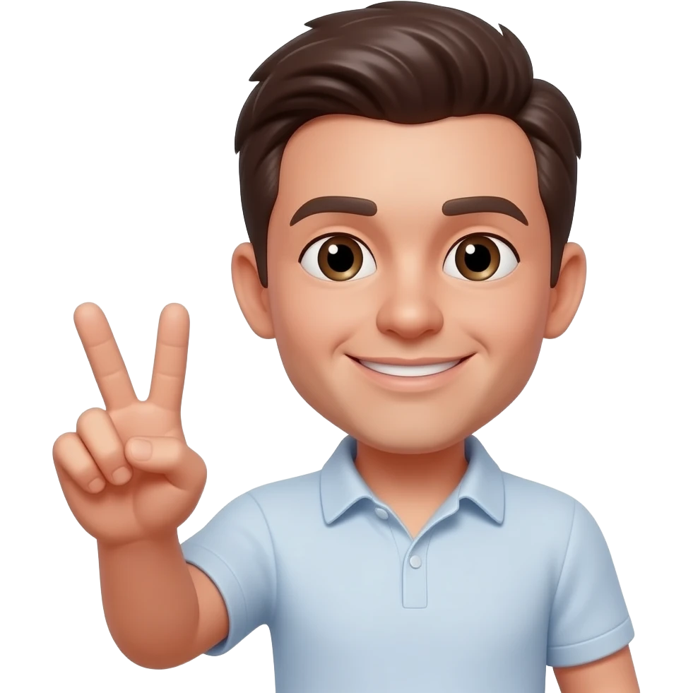 Person peace sign but put the thumb up too emoji