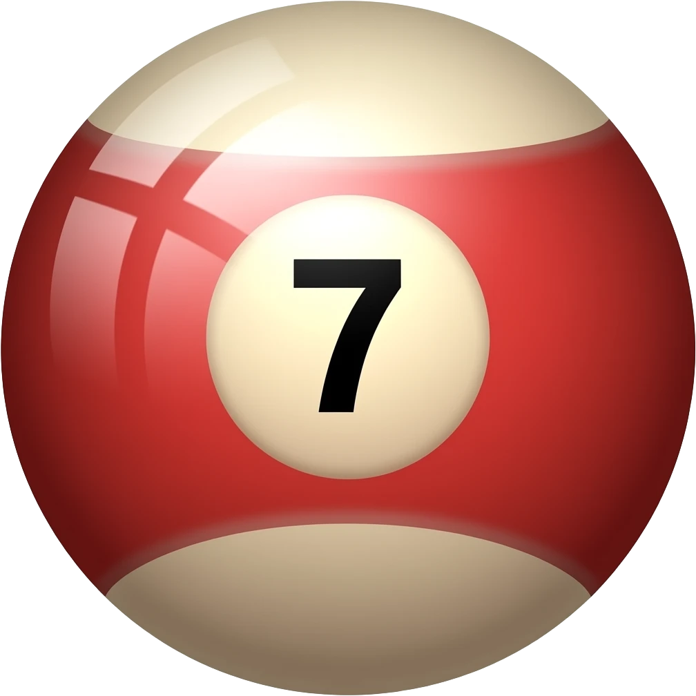 7 ball red emoji