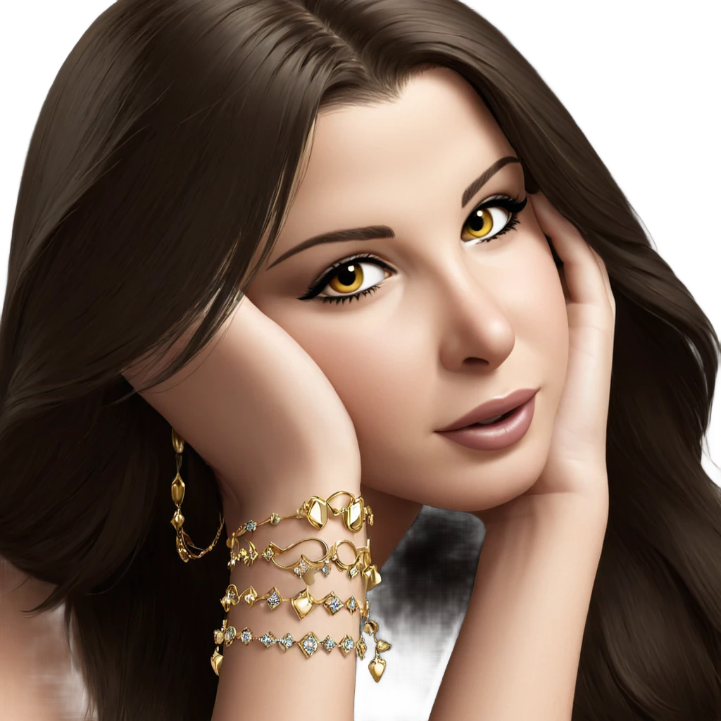 serene beauty with jewelry emoji