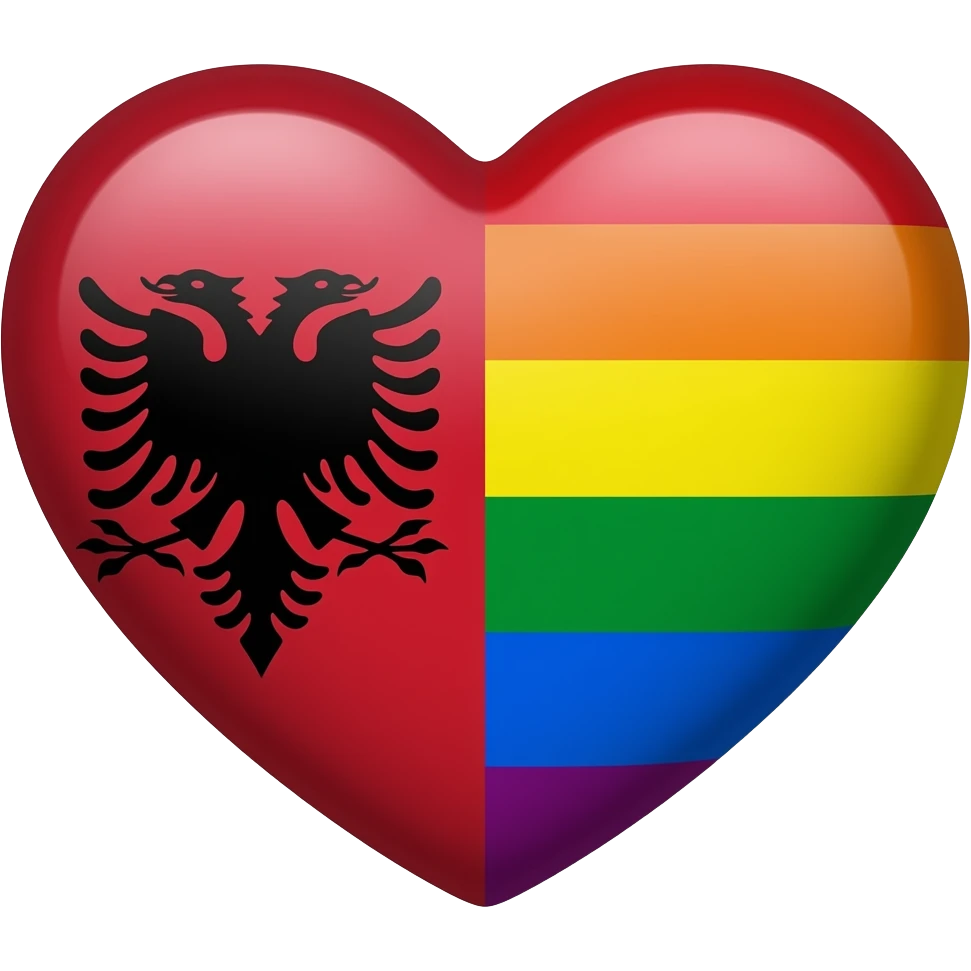 albaniaLesbian flag heart emoji