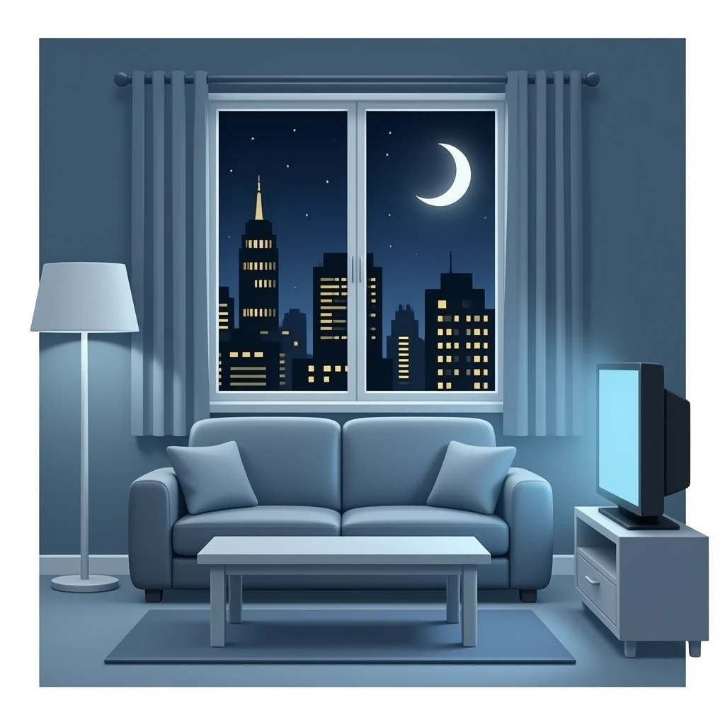 كنبة مع طاولة و تلفاز emoji