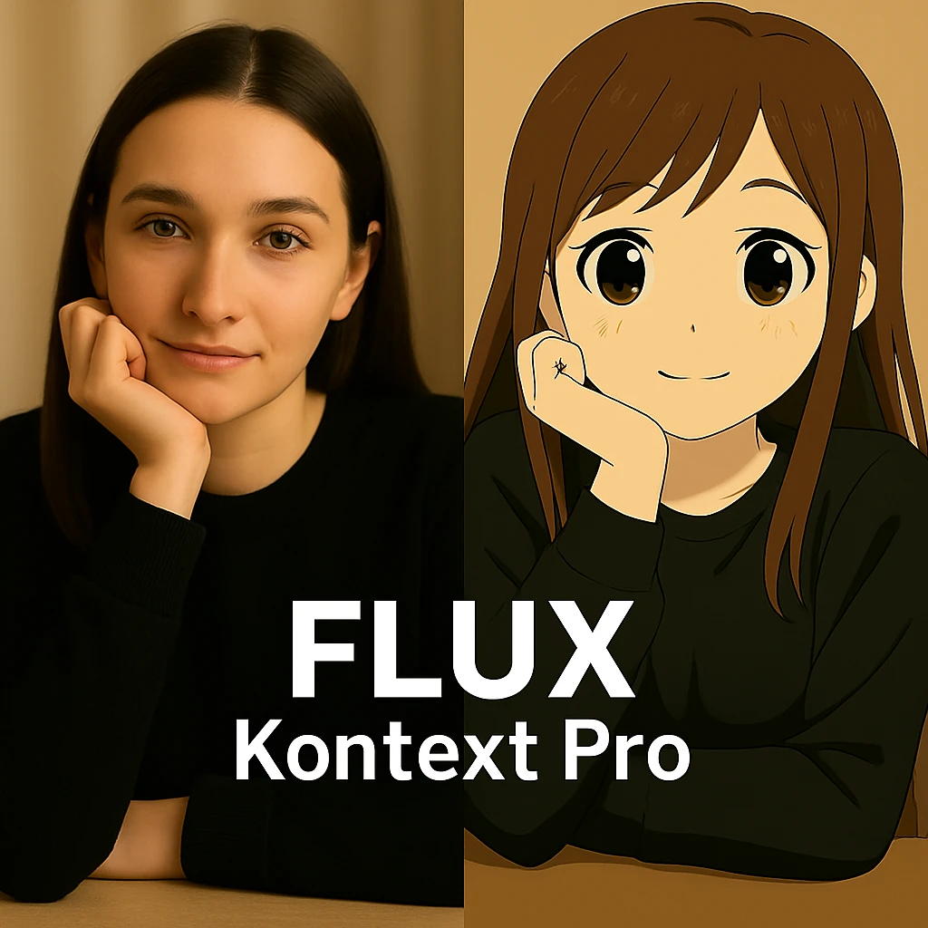 same similar image but chnage the text to "Flux Kontext Max" emoji