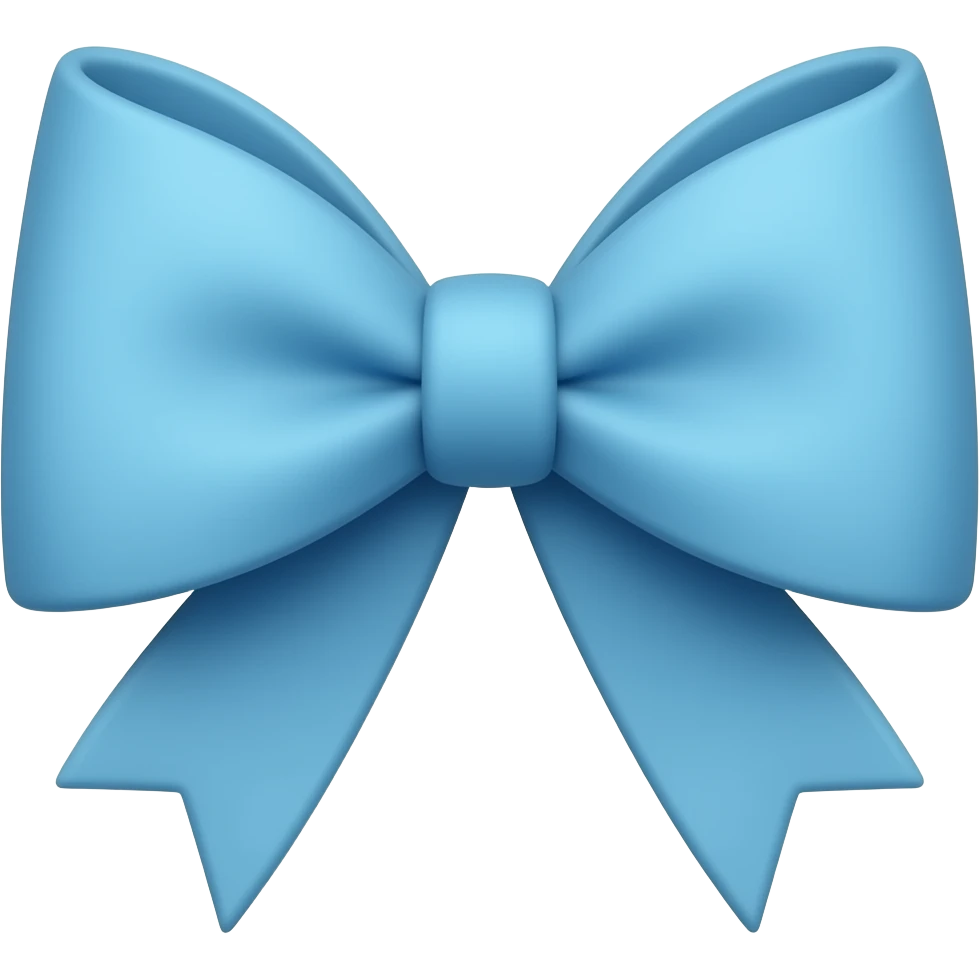 blue pretty bow emoji