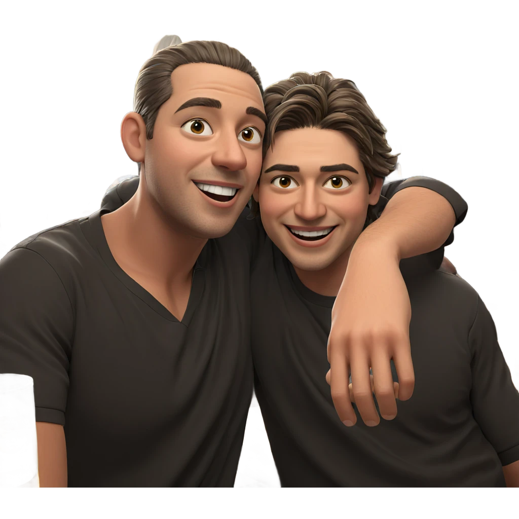 boys enjoying drinks at bar emoji