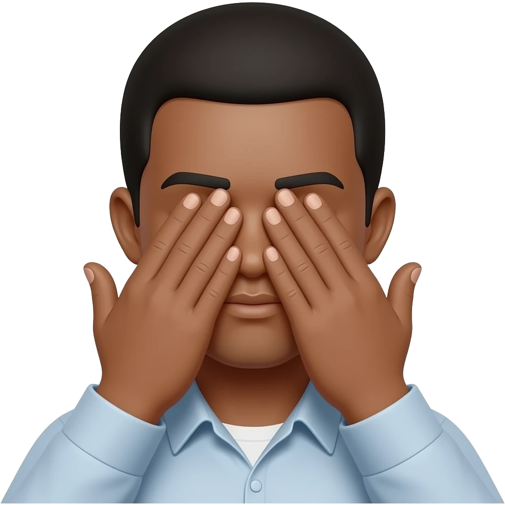 Covering face emoji
