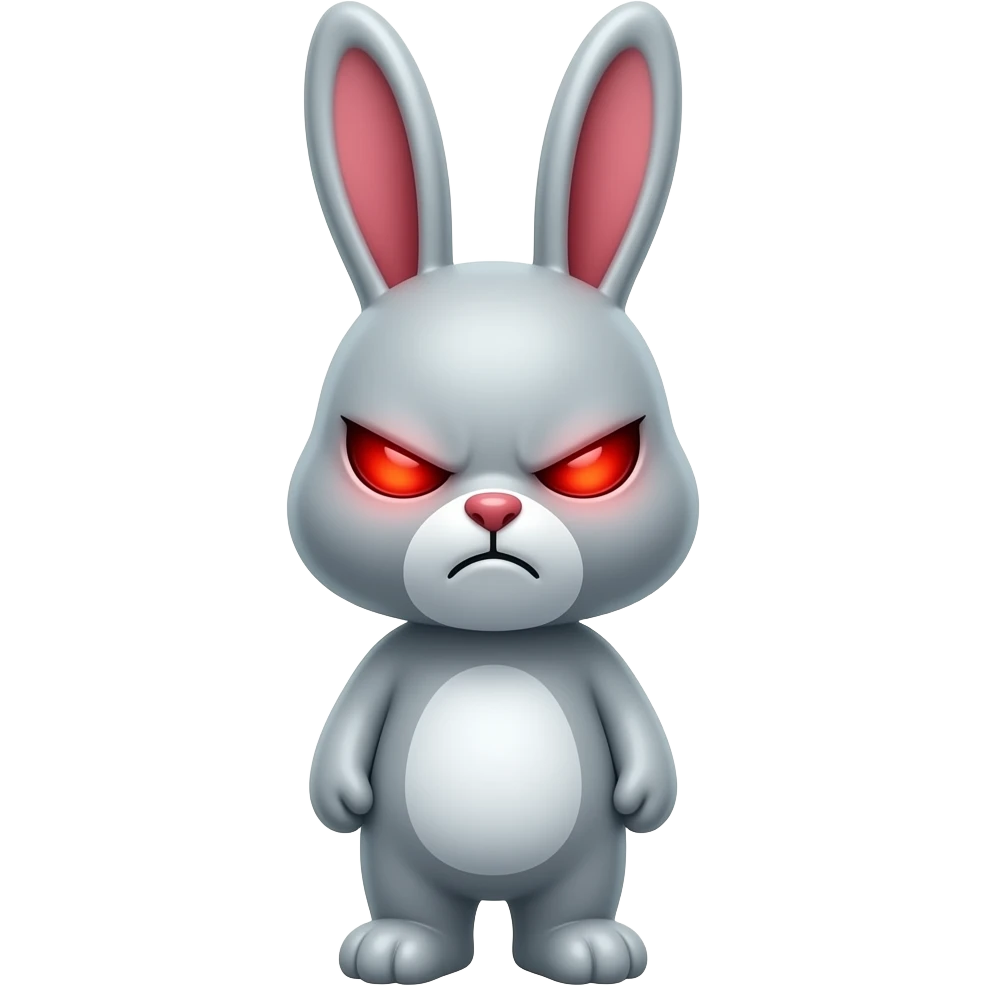 bunny evil eyes red sad emoji