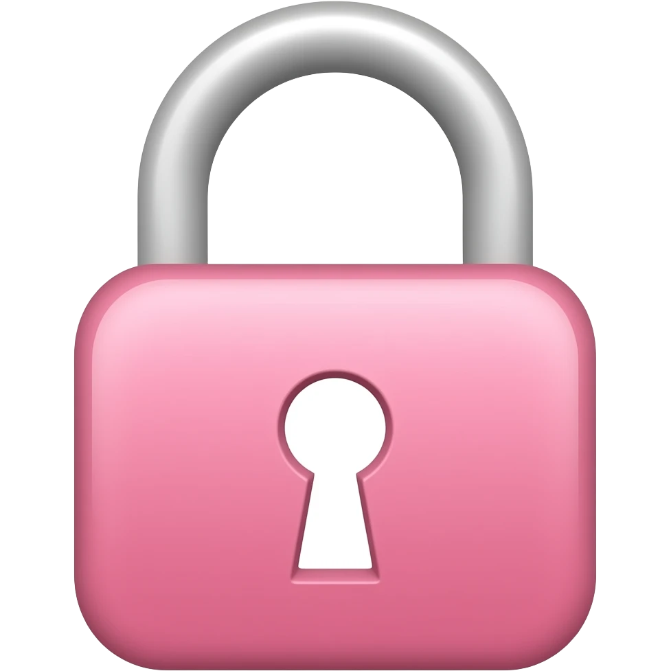 Pink lock emoji emoji