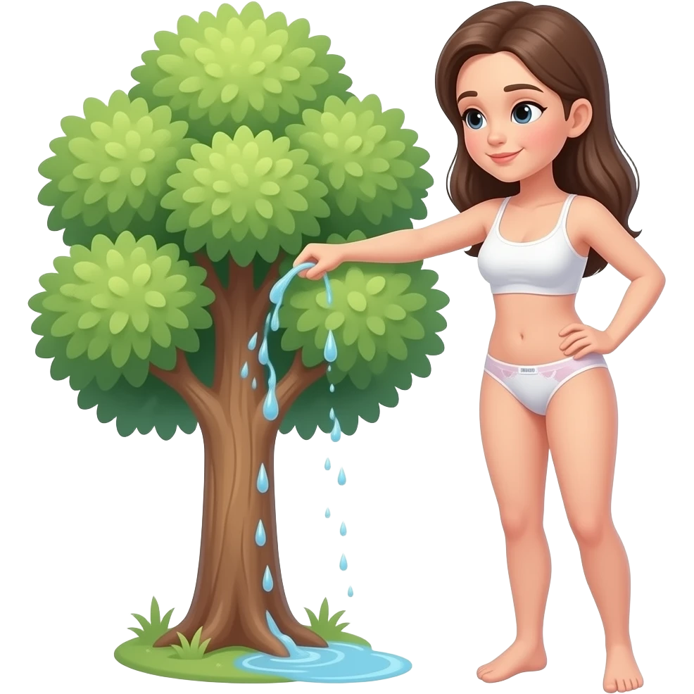 tüm vücut tuvaletini yapan kadın  pantolonu ve iç çamaşırı inik küçük çiş ağaca tuvalet olmadan ayakta emoji