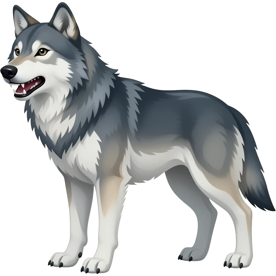 Agrasive wolf emoji emoji