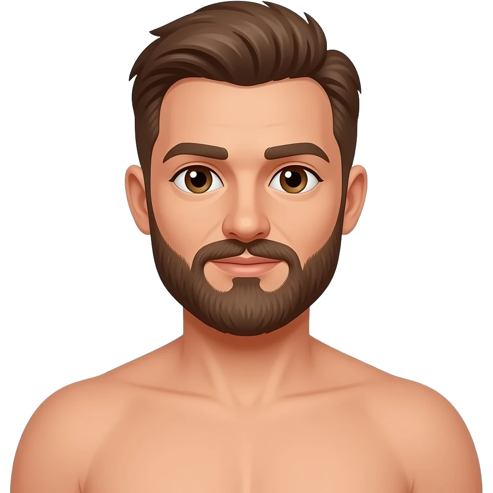 Nude camping beard emoji