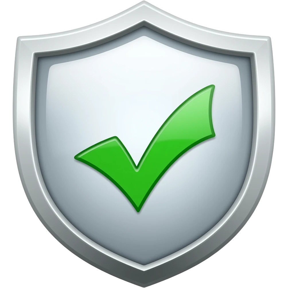 shield with a green check emoji