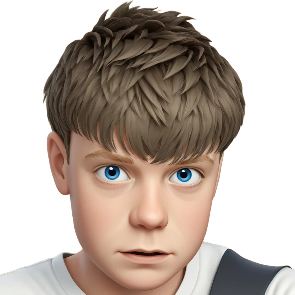 male portrait with blue eyes emoji