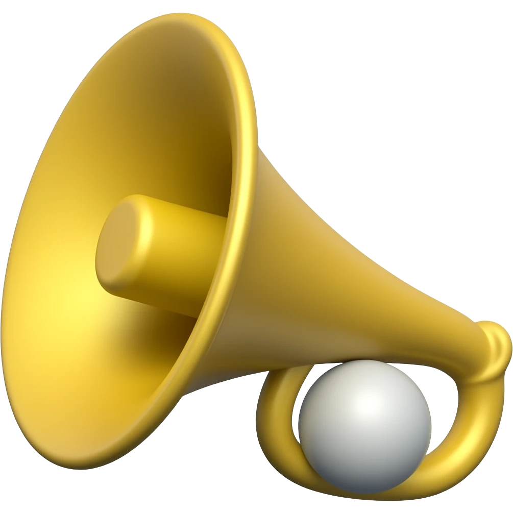 un klaxon avec une boule au bout emoji